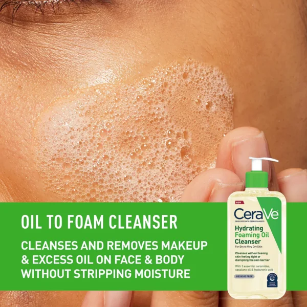 Hydrating Foaming Oil Cleanser Cerave - Imagen 2