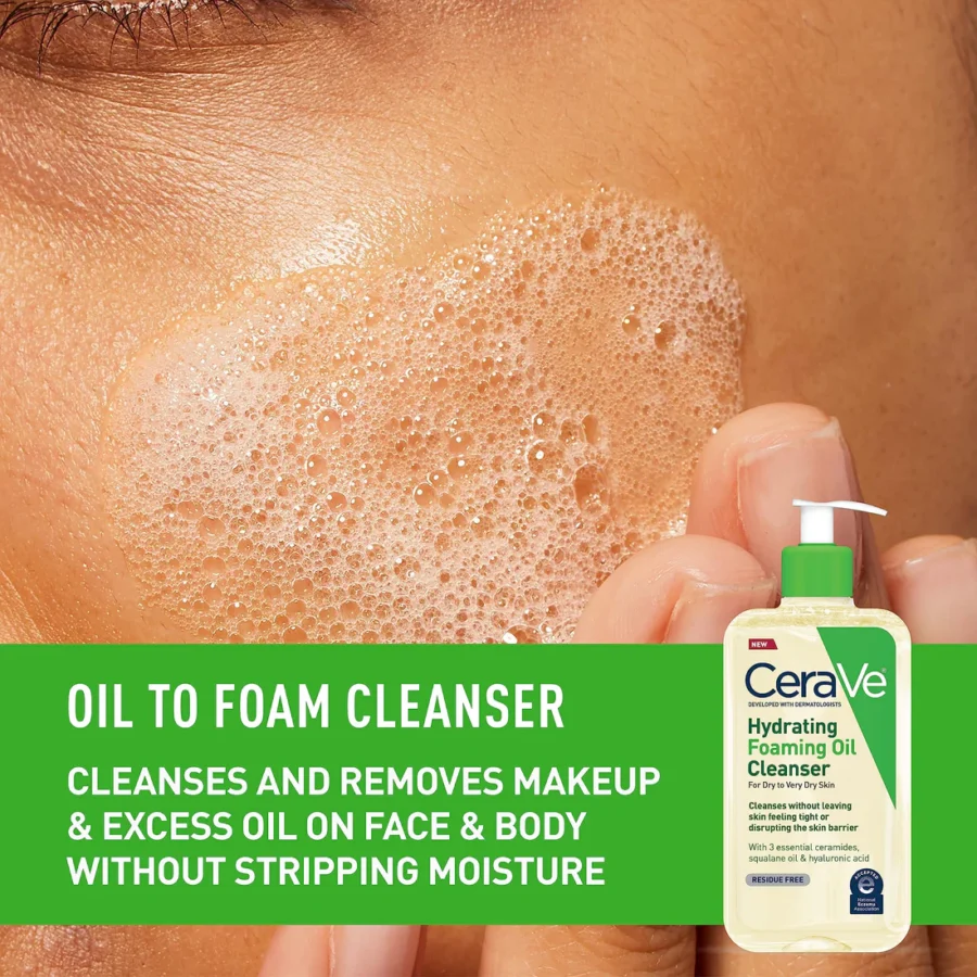 Hydrating Foaming Oil Cleanser Cerave - Imagen 2