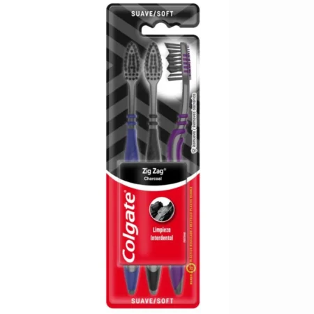 Cepillo dental zig zag charcoal 3pack