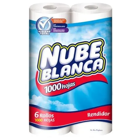 Papel higienico 6rollos 1000h