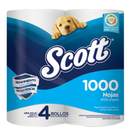 Papel Higienico 4rollos 1000h
