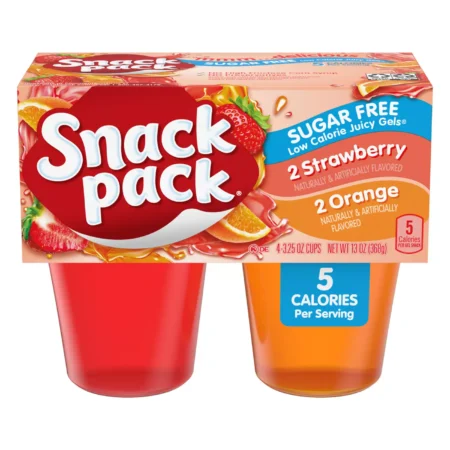 snack pack strawberry/orange  zero sugar