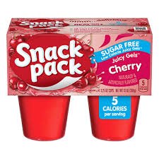 snack pack cherry zero sugar