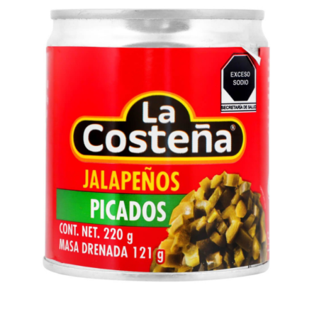 Chiles jalapeños picados 220g