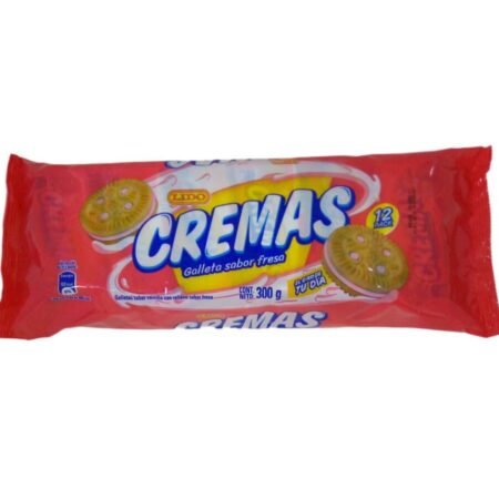 12pack galleta cremas fresa 300g