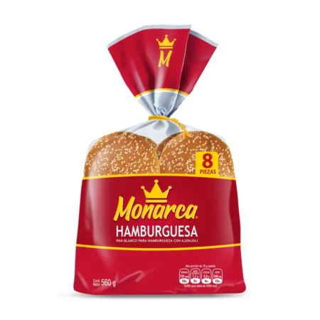 Pan para hamburguesas 8und