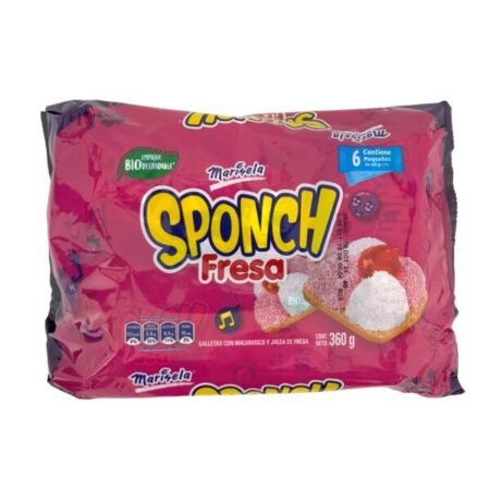 6Pack galleta sponch fresa 360g