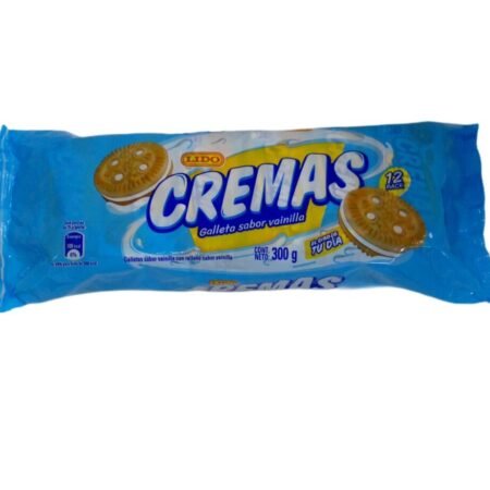 12pack galletas cremas vainilla 300g