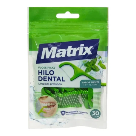 Palillo con hilo dental menta  30und
