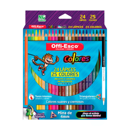 Lapices de colores triangulares 24 und