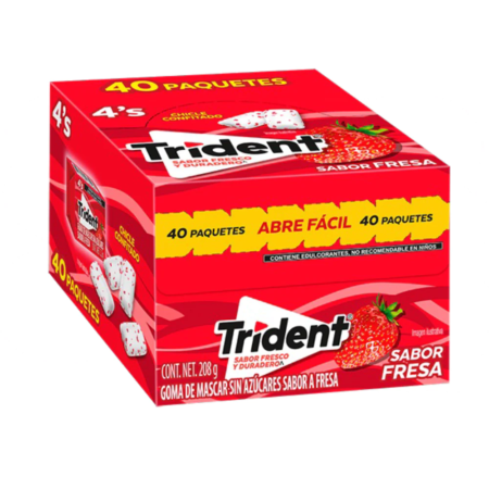Chicle Trident fresa 40pq.