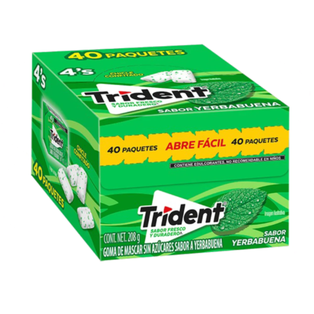Chicle Trident yerbabuena 40pq.