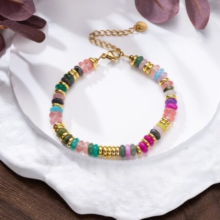 Pulsera Piedras Naturales Multicolor